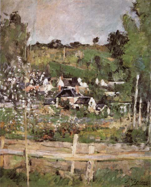 Paul Cezanne View of Auvers-sur-Oise-The Fence